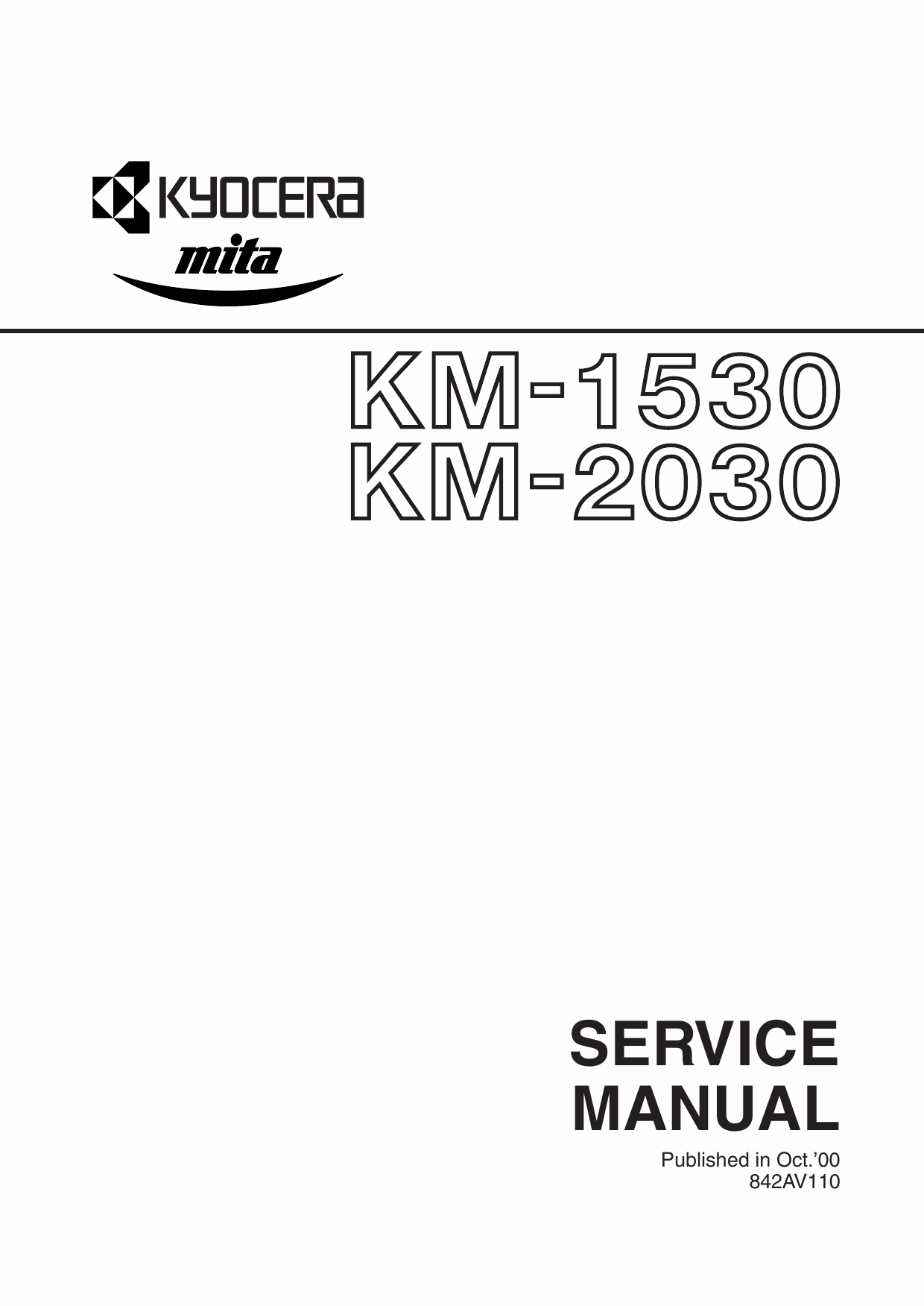 KYOCERA Copier KM-1530 2030 Service Manual-1
